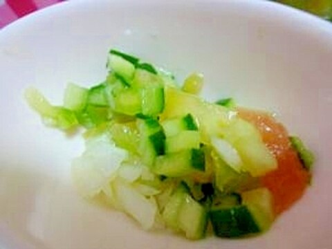 夏の具沢山ドレッシング♪トマきゅうイタリアンドレ